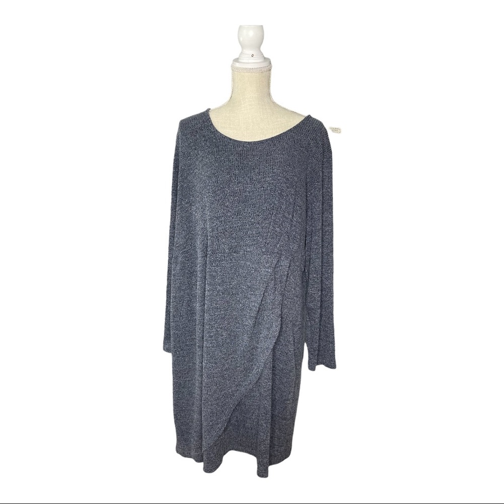 Suzanne Betro Gray Long Sleeve Dress | 3X
